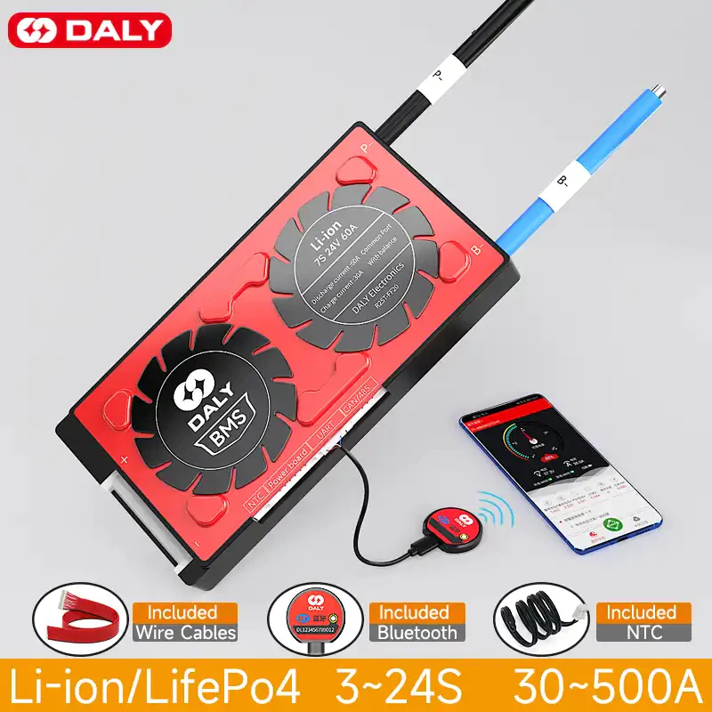 BMS Baterai Lifepo4 12V 40A 60A 80A 100A Daly 4S
