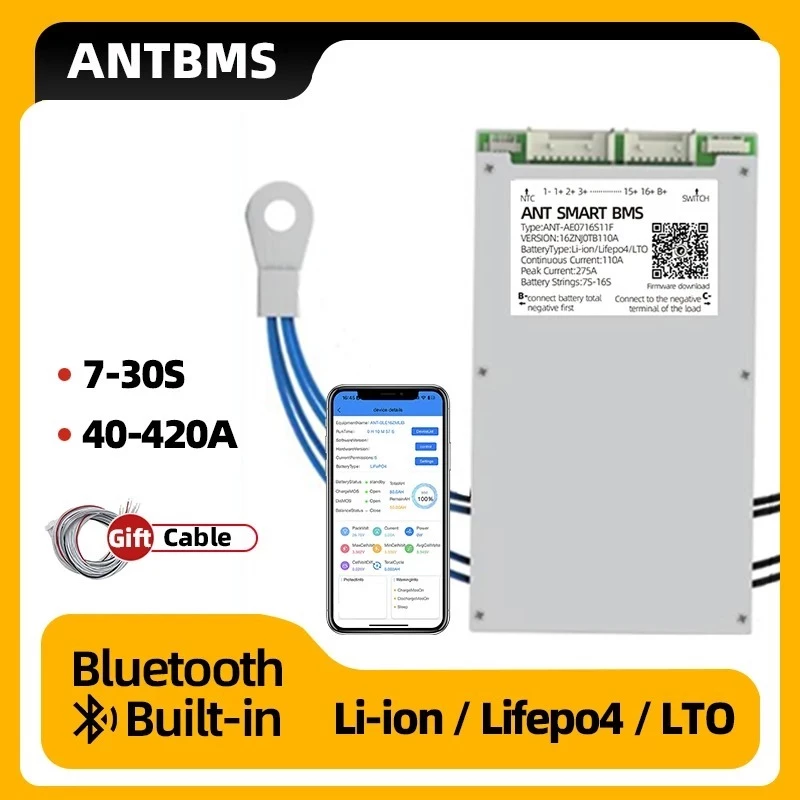BMS Lifepo4 Smart ANT 7S-33S 50A 100A 400A
